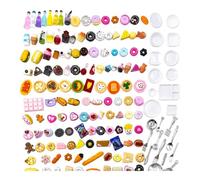 Lot de 150 mini accessoires pour maison de poupée | Accessoires de maison de poupées assortis pour petits jouets alimentaires pour micro paysages