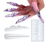 Lot de 150 moules à ongles en forme de papillon - Normes internationales pour techniciens professionnels, festival, art