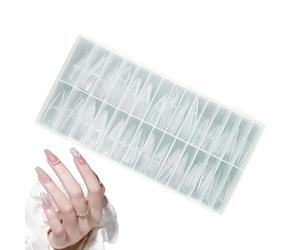 Lot de 150 moules pour extensions d'ongles en forme de goutte Transparent Pour femme, utilisation à la maison, salon, voyage, spa, studio