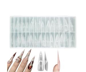 Lot de 150 moules pour extensions d'ongles transparents à couverture complète pour la maison, le salon, les voyages, le spa, l'étude