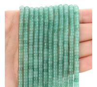 Lot de 150 perles d'espacement en aventurine verte naturelle, semi-précieuses et plates