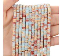 Lot de 150 perles d'espacement en jaspe impérial en peau de serpent naturelle, semi-précieuses