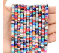 Lot de 150 perles d'espacement en jaspe impérial naturel mélangées, semi-précieuses en vrac