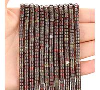 Lot de 150 perles d'espacement naturelles en forme de sang de dragon - Pierres semi-précieuses rondes et plates - Pour la fabrication de bijoux - 4 mm x 2 mm - 38 cm