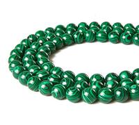 Lot de 150 perles rondes en malachite naturelle de 8 mm pour la fabrication de bijoux