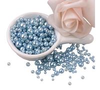 Lot de 150 perles synthétiques rondes en résine pour la fabrication de bijoux, les robes de mariée, 3 mm à 8 mm