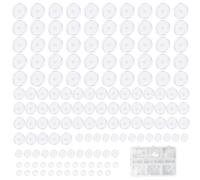 Lot de 150 piercings en forme de disque de gibier sauvage - Bouchon en silicone - Doux pour la peau et confortable - Ne se déforme pas facilement - 4 tailles, Acrylique