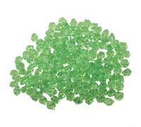 Lot de 150 pierres de glace en acrylique pour décoration de vase, plantes, granulés transparents qui brillent à la lumière, pour aquarium, bijoux, ornements de battant, 11 x 14 mm (vert gazon)