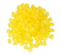 Lot de 150 pierres de glace en acrylique pour décoration de vase, plantes, granulés transparents qui brillent à la lumière, pour aquarium, bijoux, ornements de battant, 11 x 14 mm (jaune)