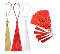 Lot de 150 Pompons Dorés et Rouges Décoratifs - Mini Accessoires Colorés pour Marque-Pages