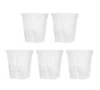 Lot de 150 pots de pépinière transparents avec soucoupe pour cultiver des orchidées, cactus, plantes grasses et plantes d'intérieur avec surveillance visible des racines
