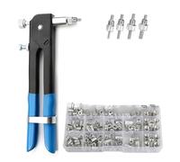 Lot de 150 rivets filetés en aluminium/acier M3/M4/M5/M6/M8, inserts de rivetage à tête plate(Aluminum nut And Gun)