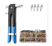 Lot de 150 rivets filetés en aluminium/acier M3/M4/M5/M6/M8, inserts de rivetage à tête plate(Zinc nut And Gun)