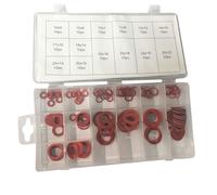 Lot de 150 rondelles plates en fibre d'acier rouge, 150 pièces, 150 pièces en plastique plates adaptées pour le rangement, peu importe la taille ou la taille, ces rondelles offrent une isolation