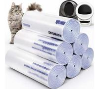 Lot de 150 sacs à litière autonettoyants robustes pour litiere pour chat, compatibles avec Litter-Robot 3/4, revêtement de tiroir à déchets extra épais, capacité de 24 à 38 litres, faciles à vider