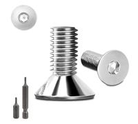 Lot de 150 vis à tête fraisée en acier inoxydable M3 x 6 mm à six pans creux M3 Vis à tête fraisée avec 2 têtes de vis hexagonales Douille Vis filetée DIN 7991/ISO 10642 (argenté)