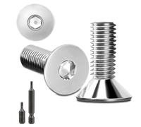 Lot de 150 vis à tête fraisée en acier inoxydable M4 x 12 mm à six pans creux M4 Vis à tête fraisée en acier inoxydable Vis à tête fraisée DIN 7991/ISO 10642 avec 2 têtes de tournevis hexagonales