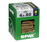Lot de 150 vis acier t?te fraisée pozidriv SPAX, Diam.4.5 mm x L.60 mm