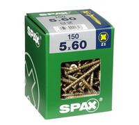 Lot de 150 vis acier t?te fraisée pozidriv SPAX, Diam.5 mm x L.60 mm