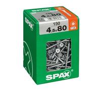 Lot de 150 vis acier tête fraisée torx SPAX, Diam.4.5 mm x L.80 mm G