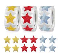 Lot de 1500 Autocollant Étoile Scintillantes, Gommettes Étoiles Autocollants, Étoiles Pailletées Autocollantes, Stickers Etoile pour Scrapbooking, Cartes de Vœux, Sacs, Cadeaux, Bricolage