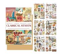 Lot de 1500 autocollants pour scrapbooking - 96 feuilles - Vintage - Autocollants Washi - Accessoires pour journalisation, album photo, scrapbooking, calendrier, carnet