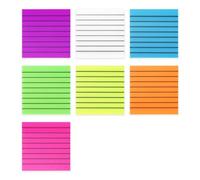 Lot de 1500 feuilles de papier adhésif transparent coloré pour l'écriture, 75 x 75 mm, bloc-notes de poche en PET pour bureau, école, notes pour l'école
