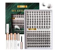 Lot de 154 extensions de cils - 10 à 18 mm - Kit d'extension de cils - Manga - Individuels - Naturels - Volume des cils - Cluster de faux cils - Kit de lifting des cils - M32 + M35