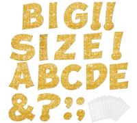 Lot de 154 grandes lettres de 17,8 cm en carton à paillettes pour tableau d'affichage et de ponctuation - Accessoires pour salle de classe - Fournitures de décoration - 17,8 cm