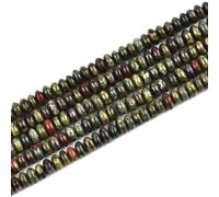 Lot de 155 rondelles en jaspe sanguin naturel de dragon de 4 x 2 mm pour la fabrication de bijoux - 38,1 cm