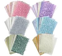 Lot de 156 feuilles de papier texturé pour scrapbooking - Assortiment de feuilles de papier FineGood décoratif en maille pour la fabrication de cartes, le journal, le scrapbooking