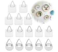 Lot de 15Crochet adhesif Mural Crochets Adhésifs Invisibles, Accroche Tableau Adhesif, Accroche Tableau Mural sans Percer, Support Tableau Mural pour Accrocher des Photos, des Peintures(3 Styles)