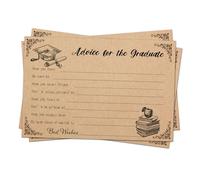 Lot de 16/24 cartes de conseil de fin d'études supérieures de 15,2 x 10,16 cm - Pour l'école d'études supérieures ou la fête de remise des diplômes - Papier décoratif