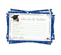 Lot de 16/24 cartes de conseils de remise de diplôme de 15,2 x 10,2 cm pour l'école ou l'université, décoration de jeu, papier double face