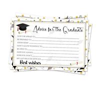 Lot de 16/24 cartes de conseils de remise de diplôme de 15,2 x 10,2 cm pour l'école ou l'université, décoration de jeu, papier double face