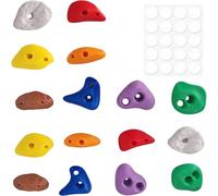 Lot de 16 Accessoires Hamster Jouet d'Escalade, pour Hamster, Souris et Rats, Kit de Jeu pour Cage avec Points de Colle, Stimule l'Activité et l'Exercice
