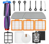 Lot de 16 accessoires pour aspirateur Shark Power Detect AV2800ZEEUWH RV2800YEEU RV2800ZEEUEU, 1 brosse principale, 3 filtres, 1 pré-filtre, 2 tampons de nettoyage, 1 filtre en mousse, 1 filtre de