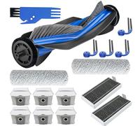 Lot de 16 accessoires pour Ecovacs Deebot X9/X9 Pro Omni, 1 brosse principale, 2 rouleaux de nettoyage, 6 sacs à poussière, 4 brosses latérales, 2 filtres, 1 brosse de nettoyage, pièces de rechange