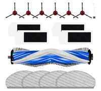 Lot de 16 Accessoires pour Robot Aspirateur Ecovacs Deebot N20 Pro Plus / N20 Plus/N20/Bosch Spotless + BCRD1W, 1 Brosse Principale, 4 Lingettes, 4 Filtres, 6 Brosses Latérales, 1 Brosse de Nettoyage