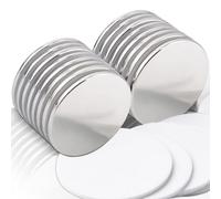 Lot de 16 aimants en néodyme extra puissants - 30 x 2 mm - Avec autocollants - Grands aimants ronds puissants pour réfrigérateur, tableau magnétique, tableau blanc, photos, cuisine, entrepôt
