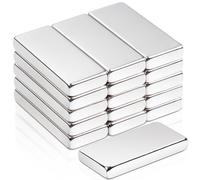 Lot de 16 aimants puissants en néodyme extra puissants - 20 x 10 x 3 mm - Pour tableau magnétique - Rectangulaires - Pour armoire de cuisine, bureau, tableau blanc