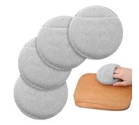 Lot de 16 applicateurs d'huile pour planche à découper réutilisables en microfibre et éponge pour application d'huile minérale et de cire, entretien sans rayures, lavable en machine, gris, 12,7 cm