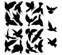 Lot de 16 Autocollants de fenêtre Anti-Collision en Forme d'oiseau pour empêcher Les Gens et Les Oiseaux de Frapper sur la vitre