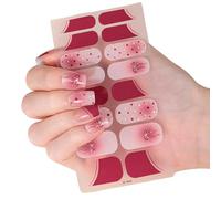 Lot de 16 autocollants porte-bonheur pour ongles - Pas besoin de chaleur - Avec couche protectrice - Thème du Nouvel An chinois