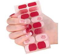 Lot de 16 autocollants porte-bonheur pour ongles - Pas besoin de chaleur - Avec couche protectrice - Thème du Nouvel An chinois