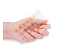 Lot de 16 bandes de vernis à ongles autocollantes pour femme - Couleur chaude