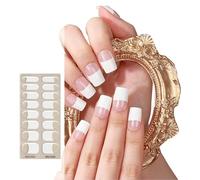 Lot de 16 bandes d'ongles en gel semi-saucisse avec finition en gel doux et brillant durable Autocollants de qualité salon autocollants semi-couronnés Halloween avec lumière