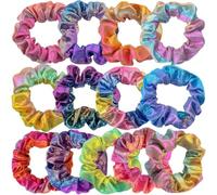 Lot de 16 bandes élastiques pour cheveux avec dégradé,Bandes élastiques brillantes, douces et colorées, élastiques pour cheveux en forme de sirène
