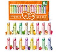 Lot de 16 baumes à lèvres hydratants,Soins pour les Lèvres | Coffret de baumes à lèvres parfumés,Soin des lèvres sèches et Gercées,un Excellent Choix de Cadeau