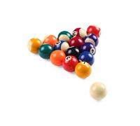Lot de 16 billes de billard Ø 50,8 mm en résine pour jeu américain